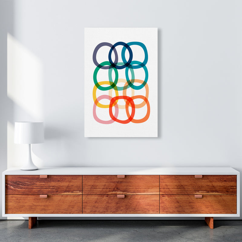 Colorful Rings Print A1 Canvas