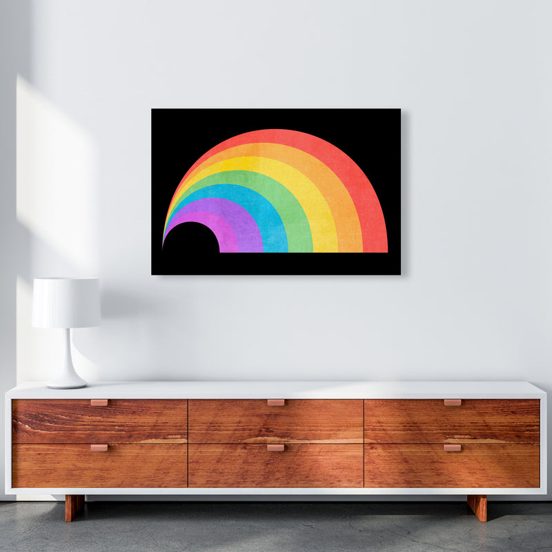Rainbow and Black Horizontal Wall A1 Canvas