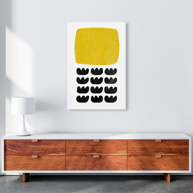 Yellow and Black Abstract Original A1 Canvas