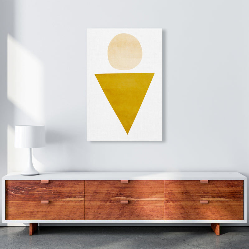 Yellow Triangle and Circle Original A1 Canvas