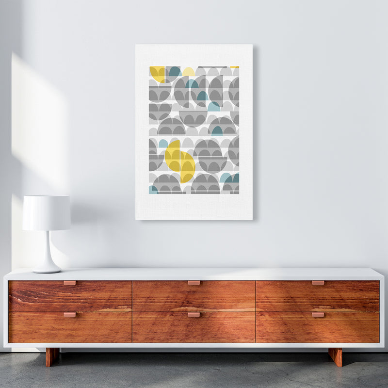 Geometric Grey and Yellow A Original A1 Canvas