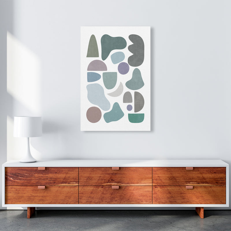 Abstract Terrazzo Shapes B A1 Canvas