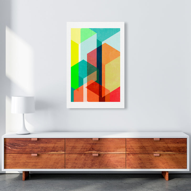 Bright Colourful Abstract Print B A1 Canvas