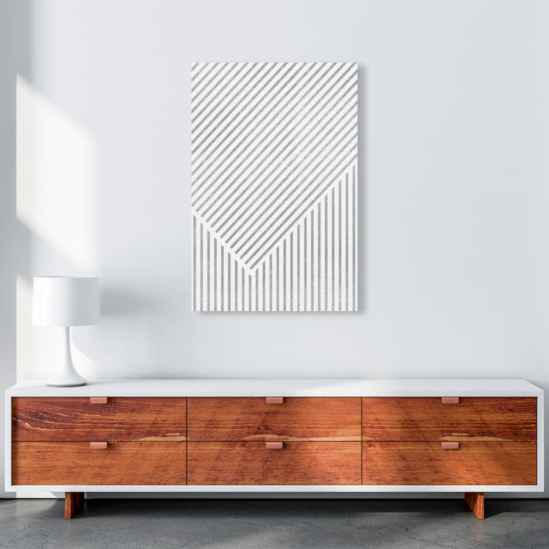 Mid Century Texture Lines A A1 Canvas