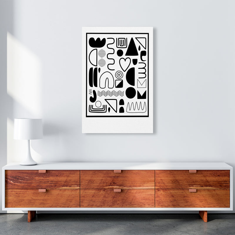 Black and White Scandinavian Shapes A1 Canvas
