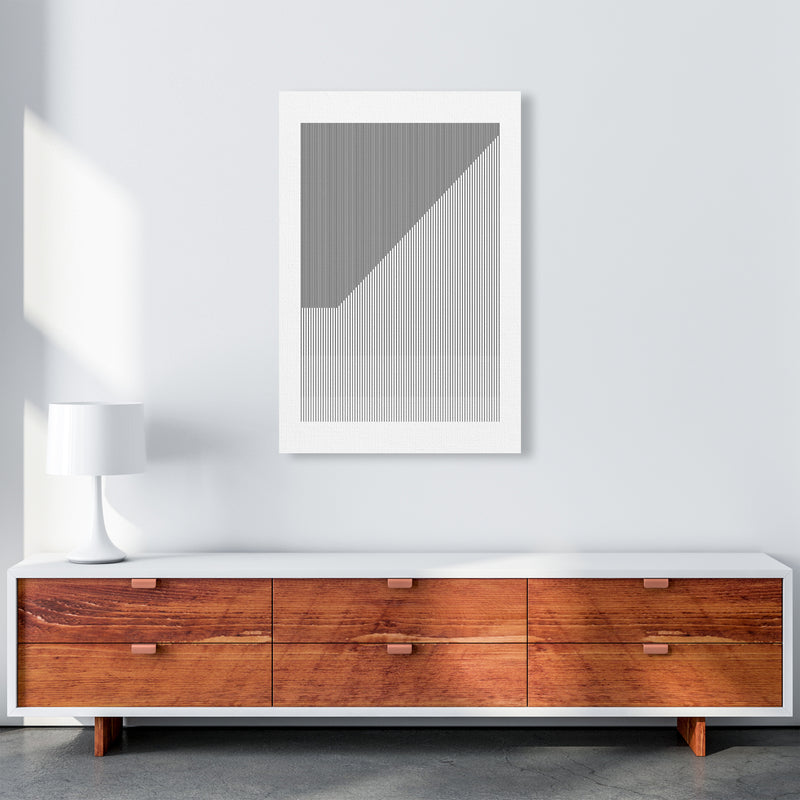 Simple Black and White Bauhaus A1 Canvas