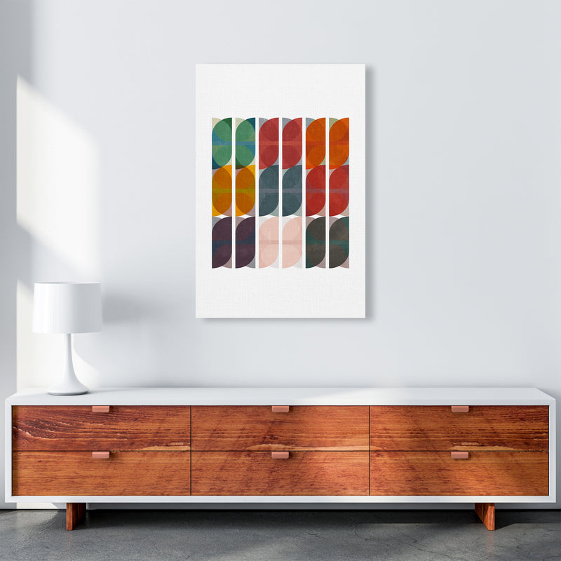 Mid Century Colourful Abstract Art Print A A1 Canvas