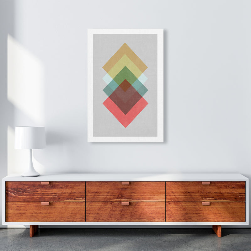 Mid Century Shapes in Scandi Colours B A1 Canvas