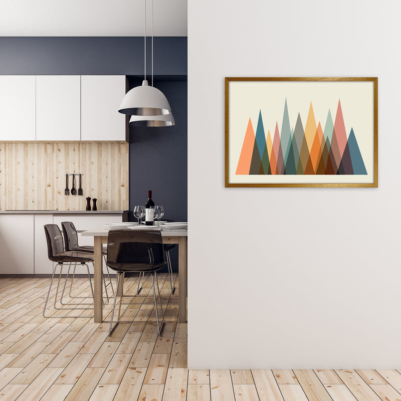 Mid Century Abstract Mountain Original A1 Print Only