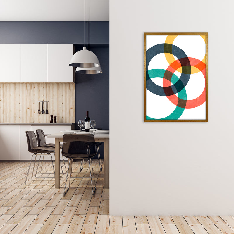 Multicolor Geometric Circles Wall Art A1 Print Only