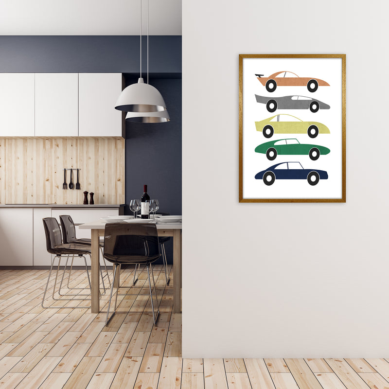 Muted Colours Car Wall Art A1 Print Only