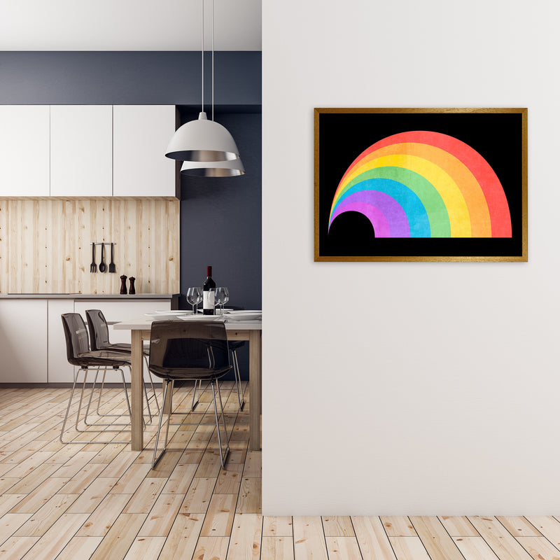 Rainbow and Black Horizontal Wall A1 Print Only