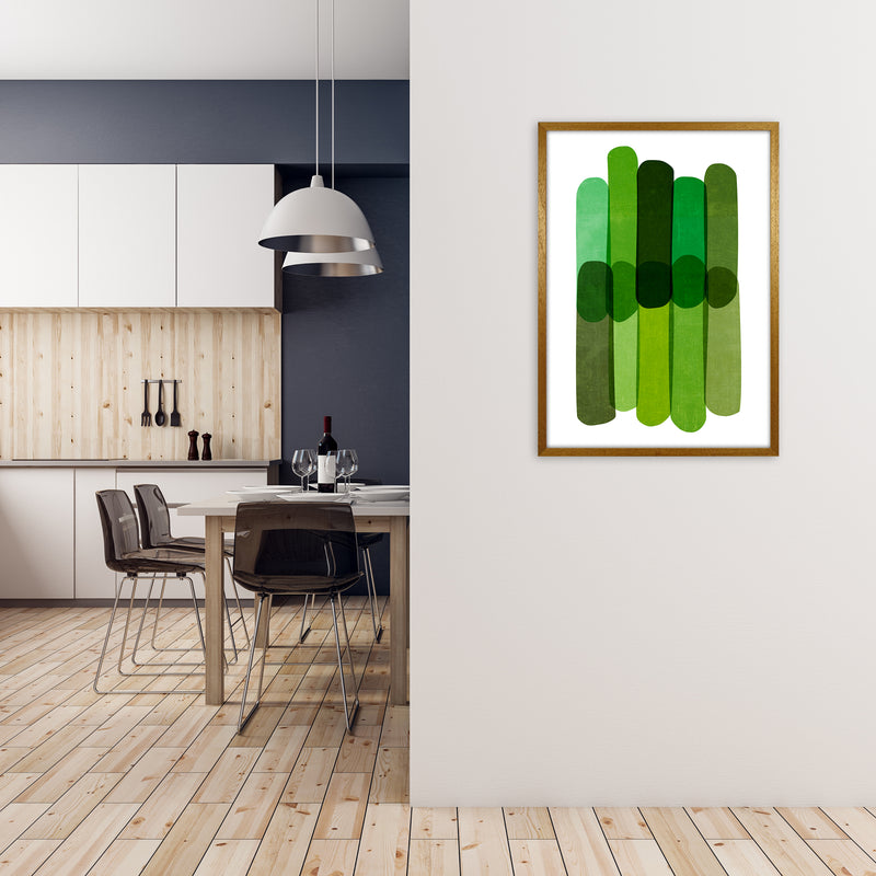 Green Abstract Wall Art Prints A1 Print Only