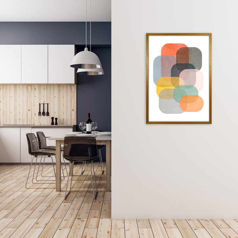 Colourful Abstract Shapes Wall Art A A1 Print Only