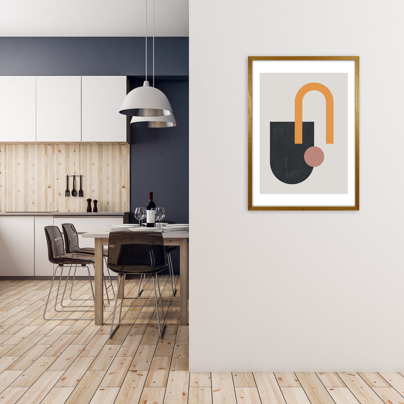 Mid Century Shapes Wall Art Print A A1 Print Only