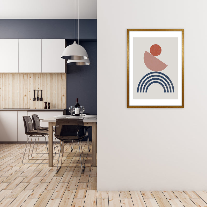 Mid Century Shapes Wall Art Print B A1 Print Only
