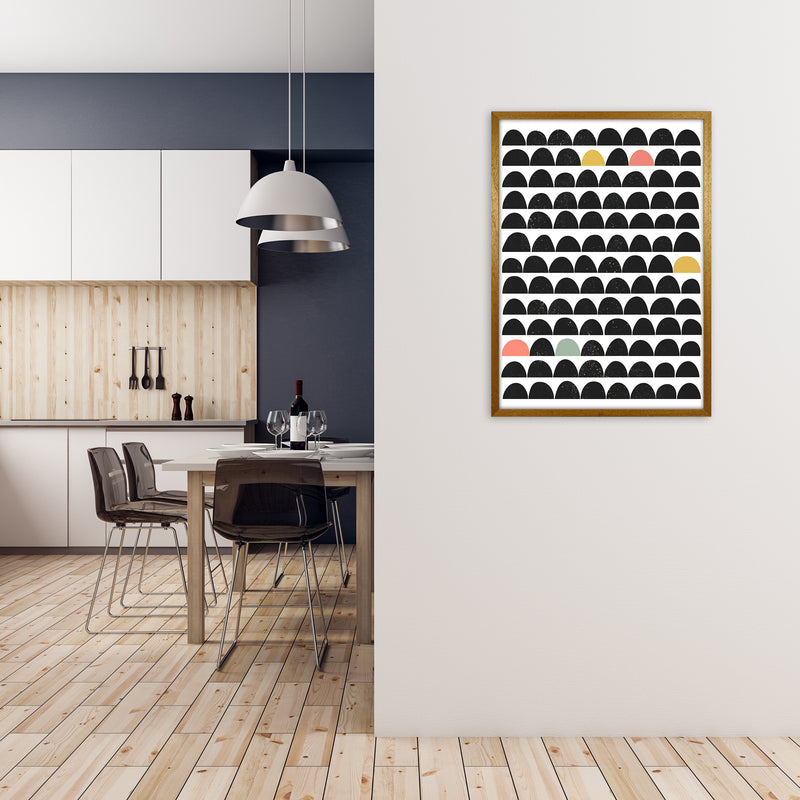 Mid Century Black and Color A1 Print Only
