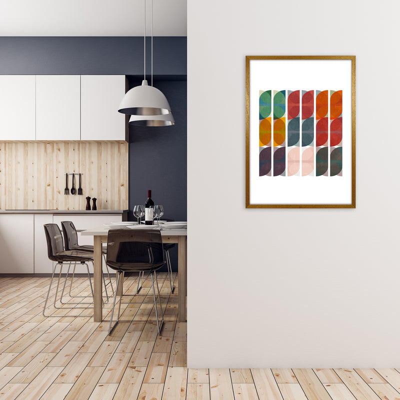Mid Century Colourful Abstract Art Print A A1 Print Only