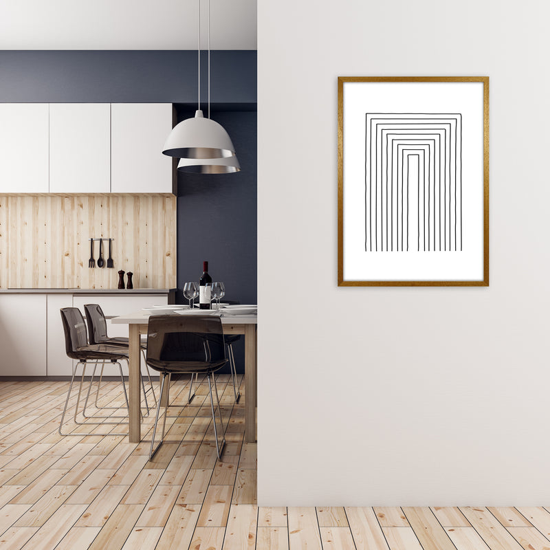 Geometric Set of 2 Black and White  Print A A1 Print Only