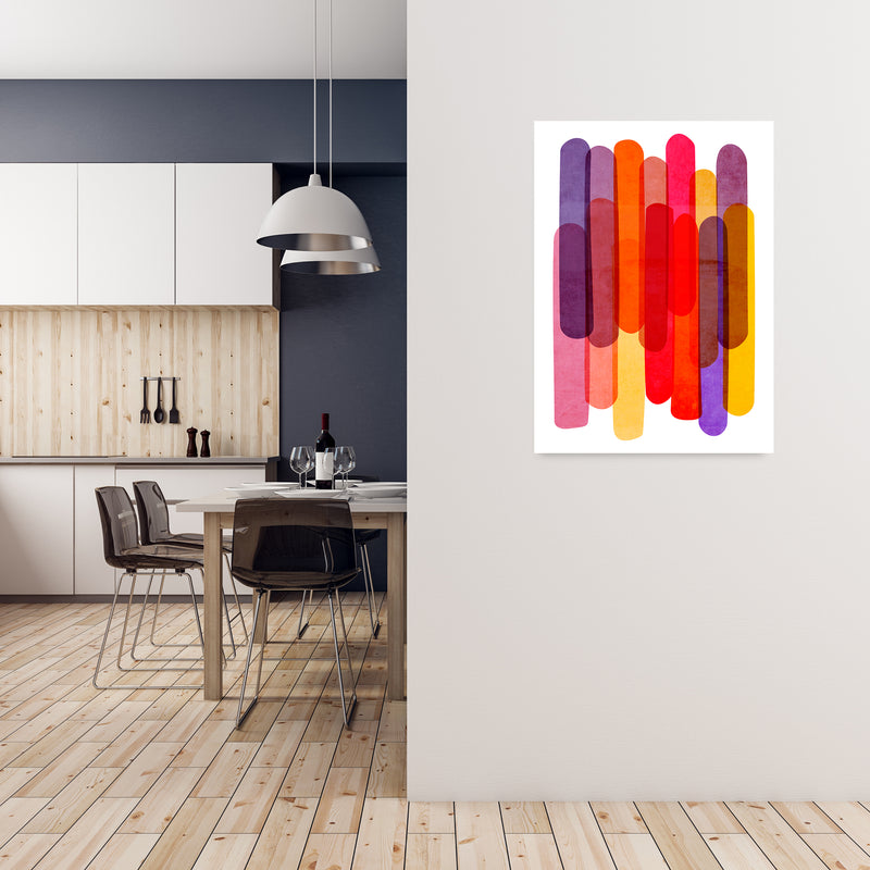 Colorful Abstract Wall Art Print A1 Black Frame