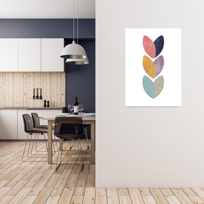 Scandinavian Hearts Wall Art Print B A1 Black Frame