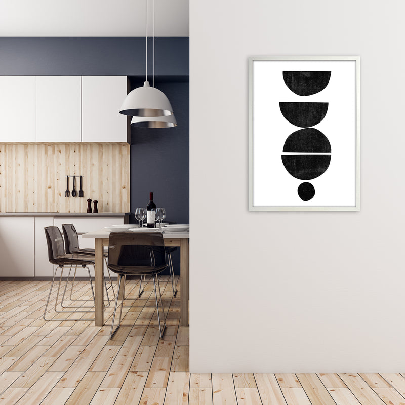 Mid Century Abstract Shapes Original A1 Oak Frame