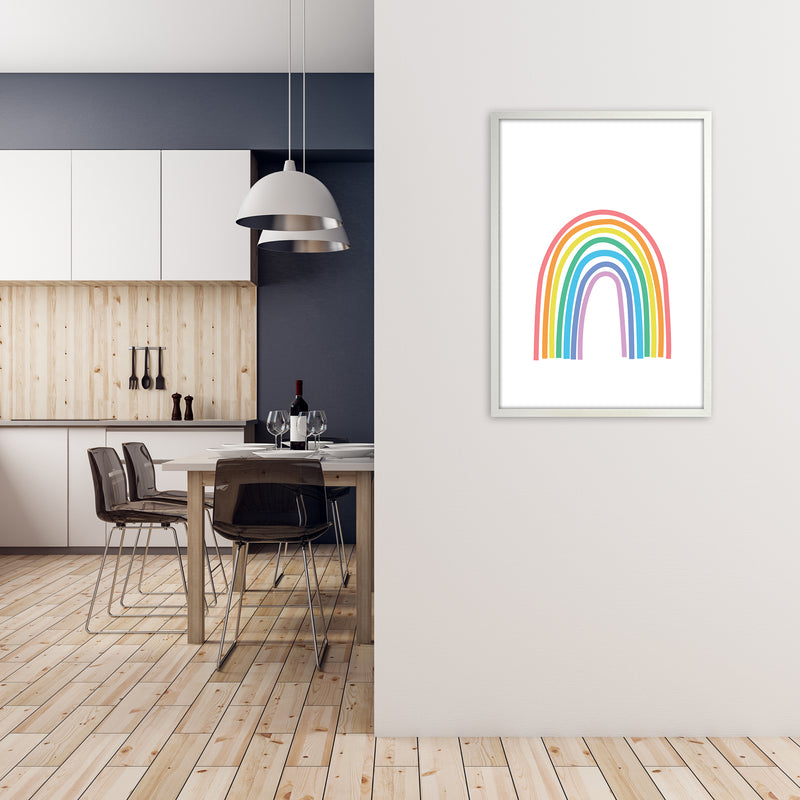Rainbow Nursery Print Original A1 Oak Frame