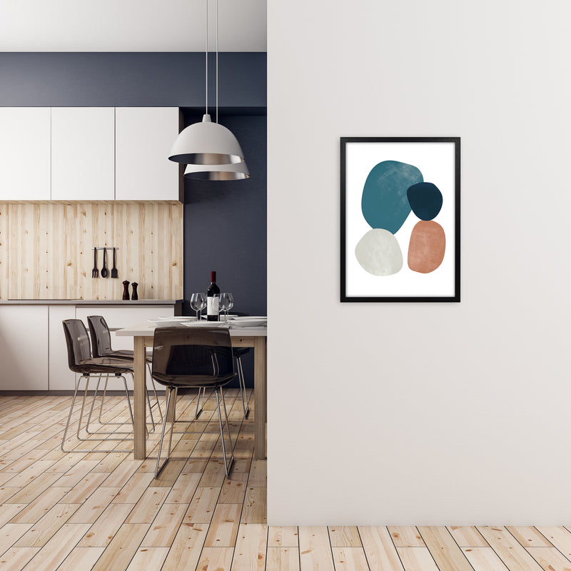 Abstract Earth Shapes Print Original A2 White Frame