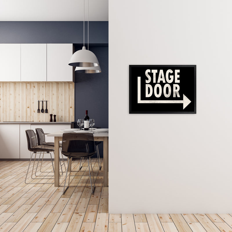 Stage Door Horizontal Wall Art A2 White Frame