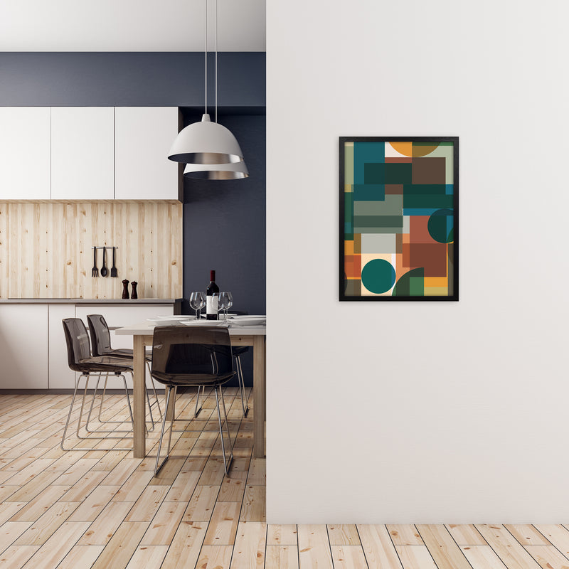 Abstract Pair Set A A2 White Frame