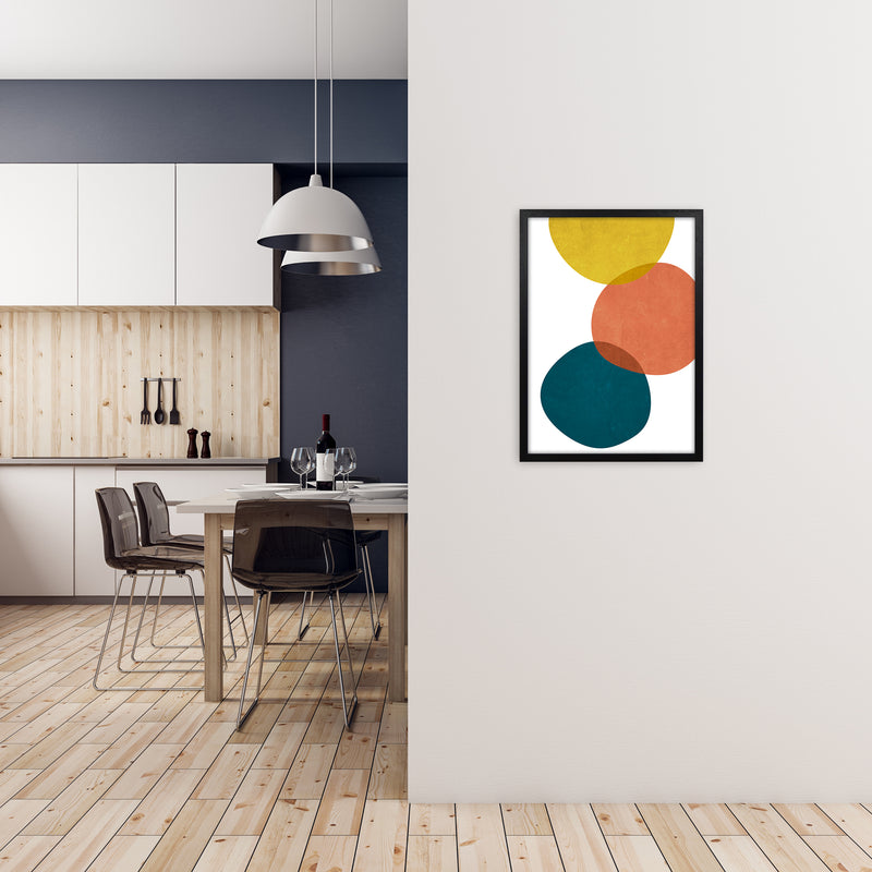 Abstract Shapes Prints B A2 White Frame