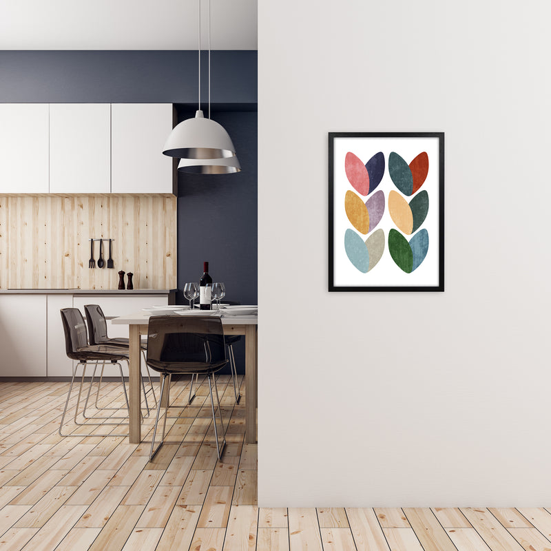 Scandinavian Hearts Wall Art Print C A2 White Frame
