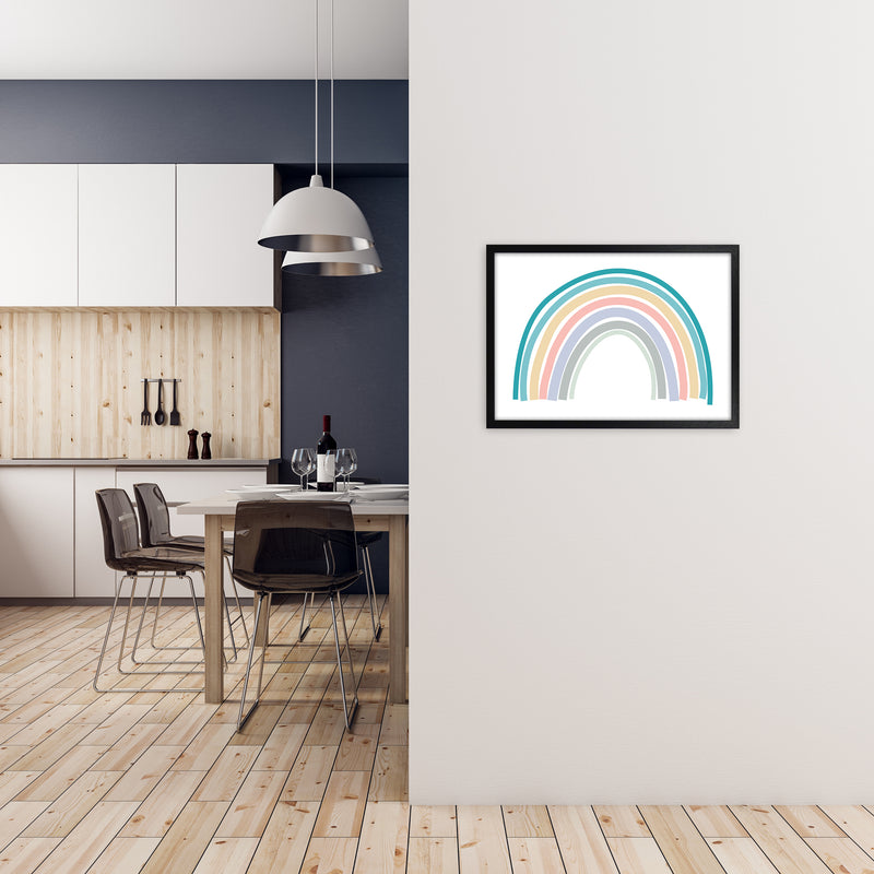 Multicolour Rainbow Art Original A2 White Frame