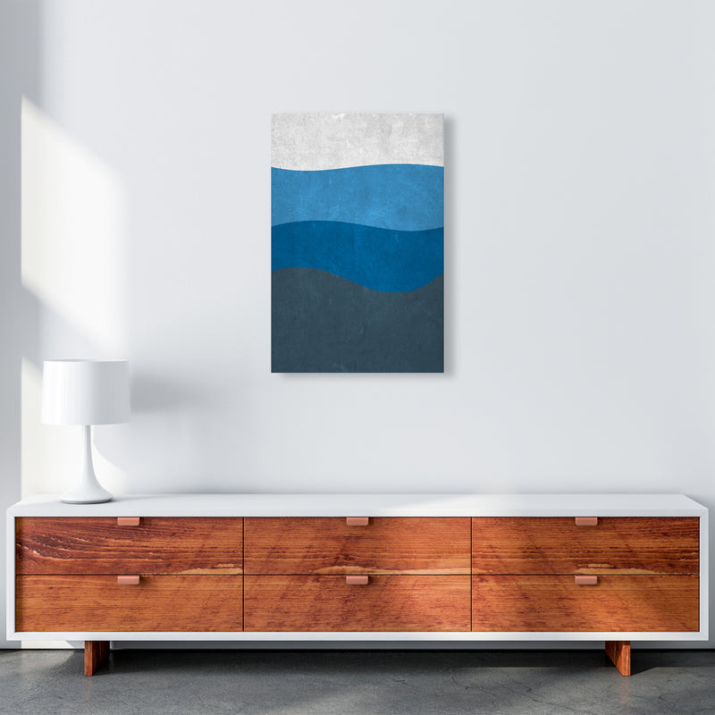 Abstract Blue Seascape Grunge A2 Canvas