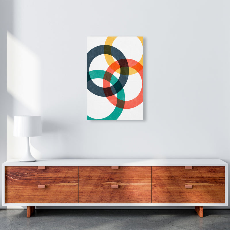 Multicolor Geometric Circles Wall Art A2 Canvas