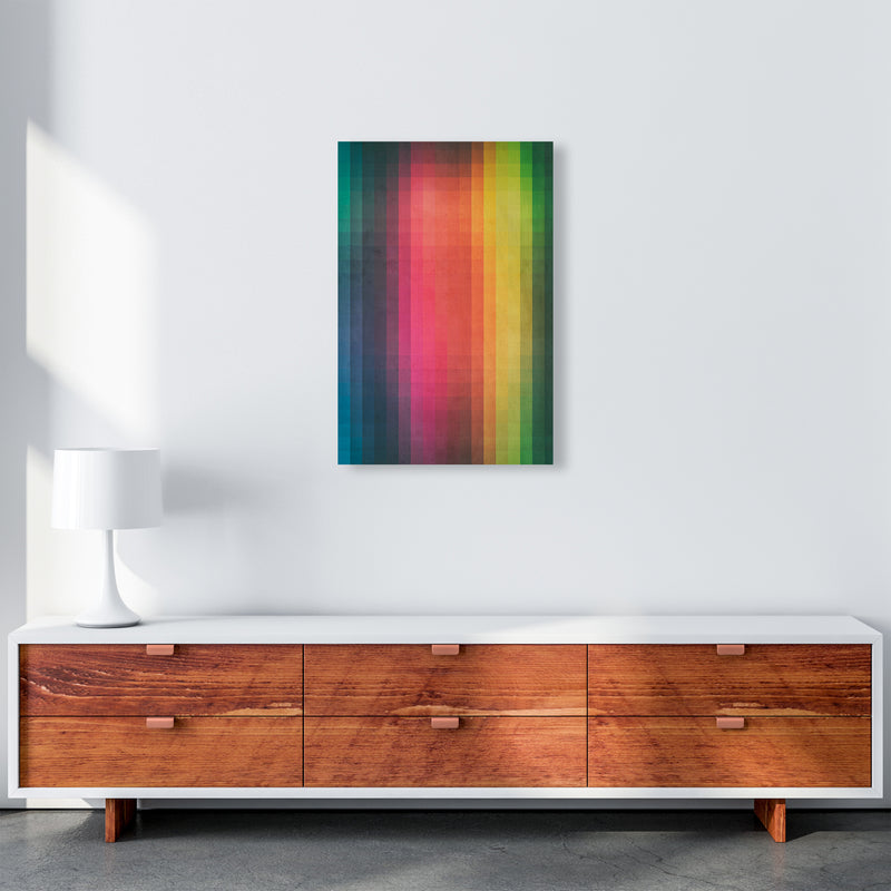 Rainbow Pixel Art Original A2 Canvas