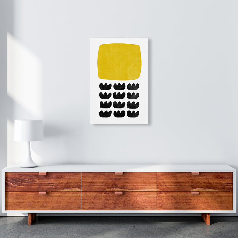 Yellow and Black Abstract Original A2 Canvas