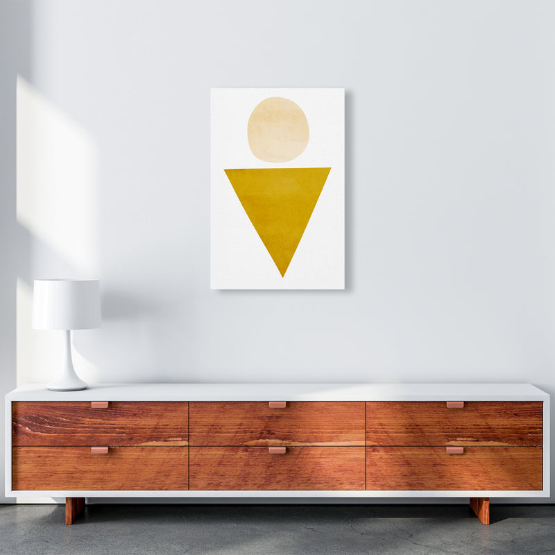 Yellow Triangle and Circle Original A2 Canvas