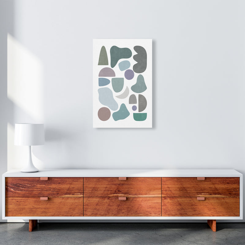 Abstract Terrazzo Shapes B A2 Canvas