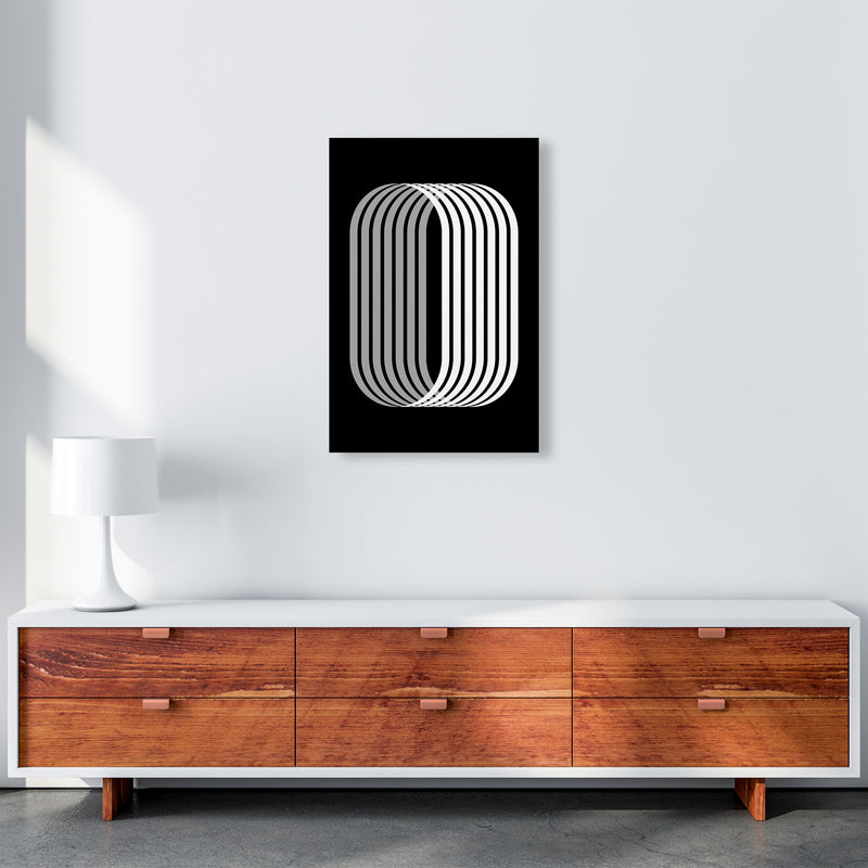 Abstract Modern Black and White Shape Original A2 Canvas