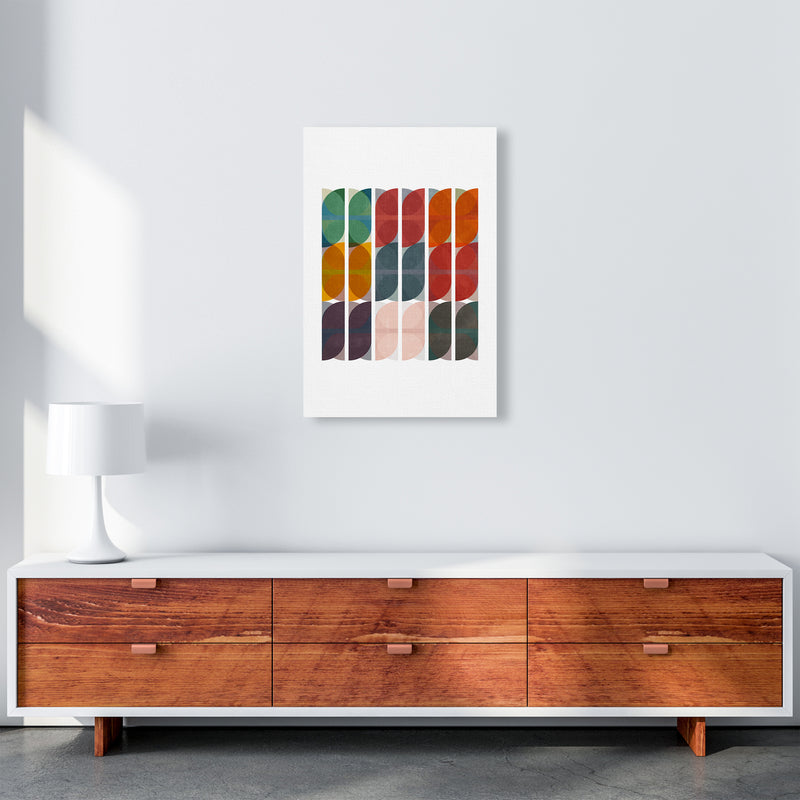Mid Century Colourful Abstract Art Print A A2 Canvas