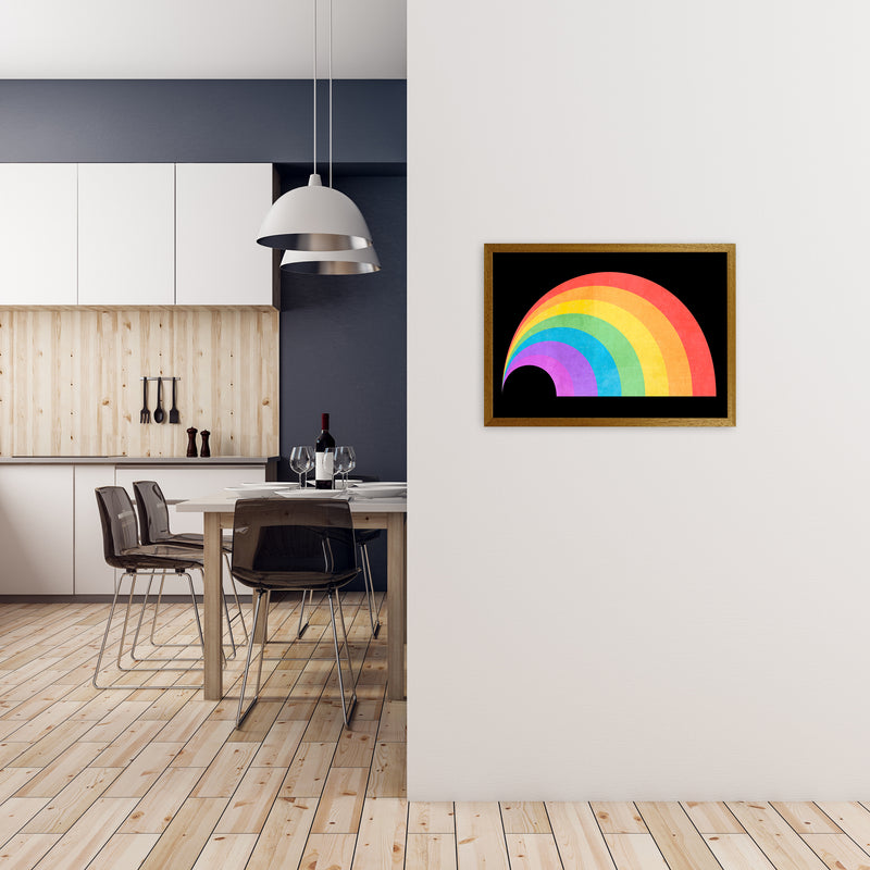 Rainbow and Black Horizontal Wall A2 Print Only