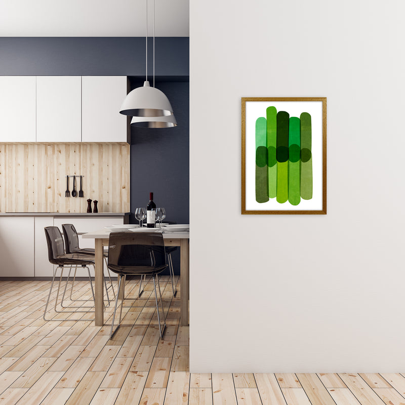 Green Abstract Wall Art Prints A2 Print Only