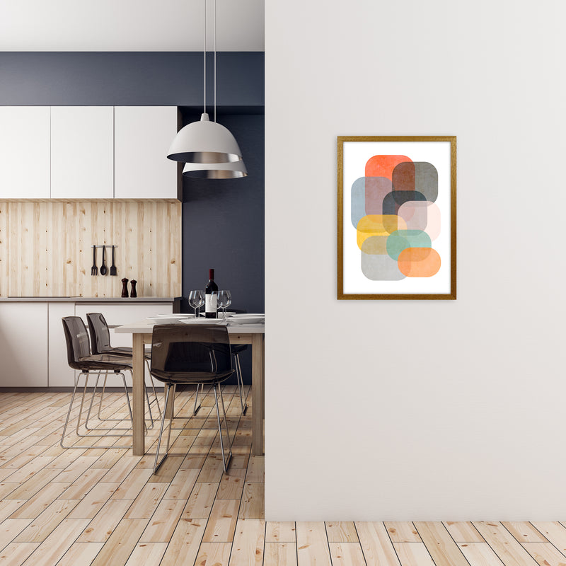 Colourful Abstract Shapes Wall Art A A2 Print Only