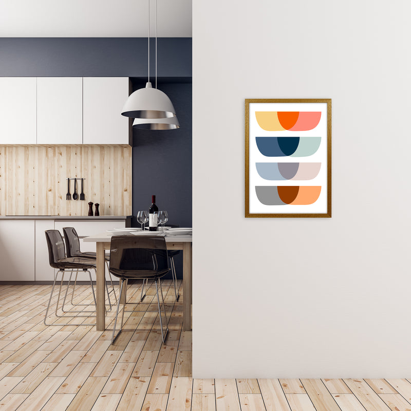 Abstract Mid Century Design Original A2 Print Only
