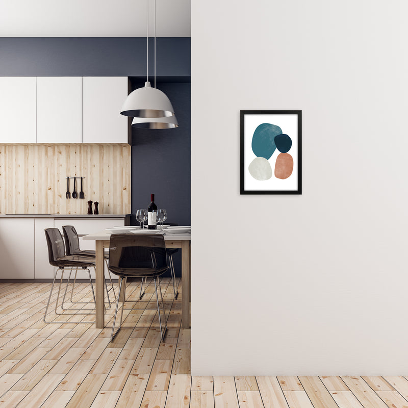 Abstract Earth Shapes Print Original A3 White Frame