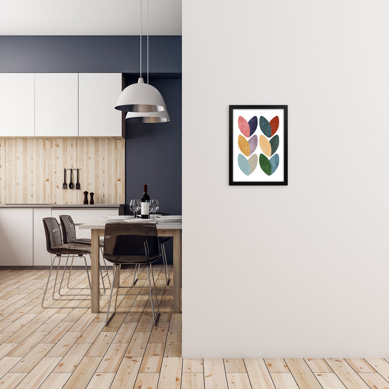 Scandinavian Hearts Wall Art Print C A3 White Frame