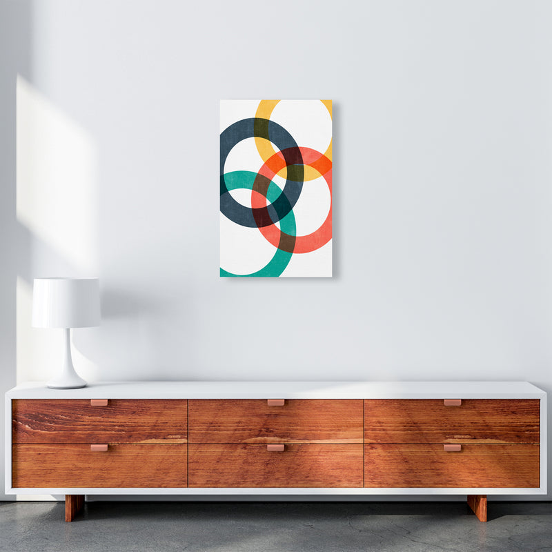 Multicolor Geometric Circles Wall Art A3 Canvas