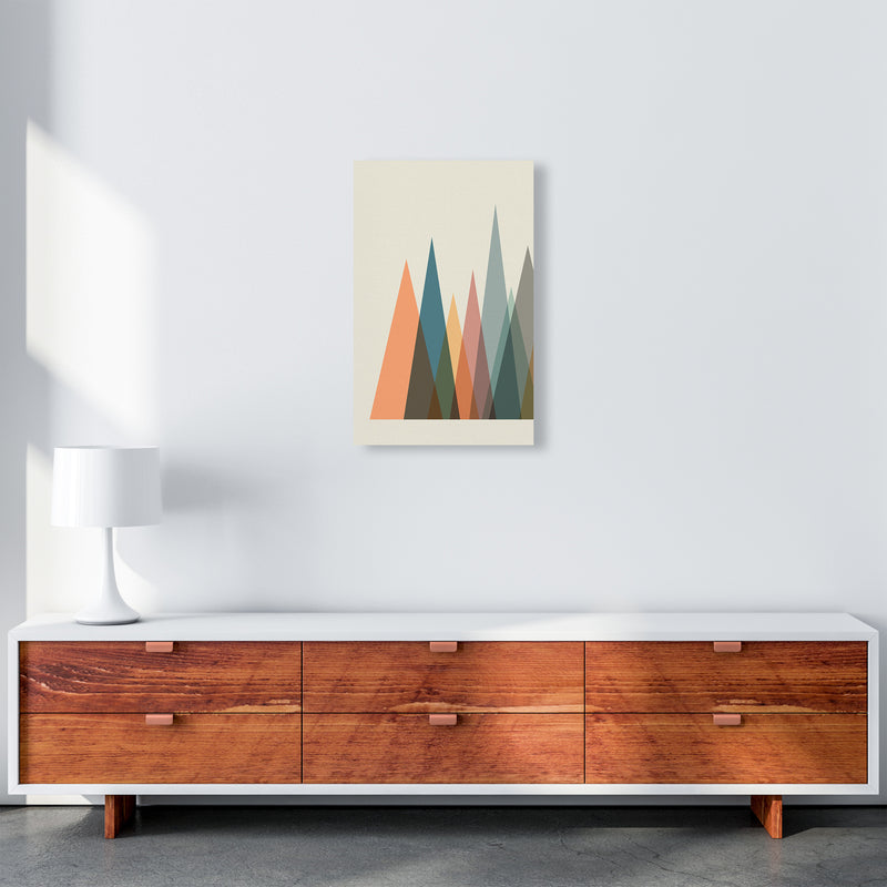 Mid Century Abstract Pair A Original A3 Canvas
