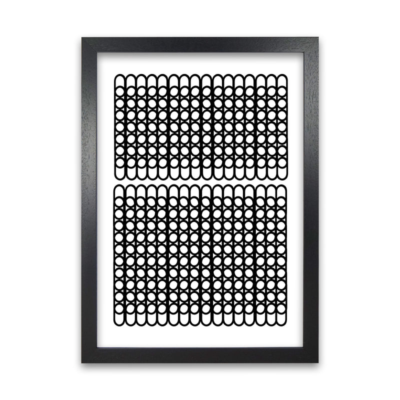 Abstract Black and White Naïve Design Original Art Print by Print Punk Studio Black Grain